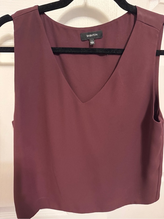 Babaton Tops - Babaton burgundy V-Neck Sleeveless Camisole